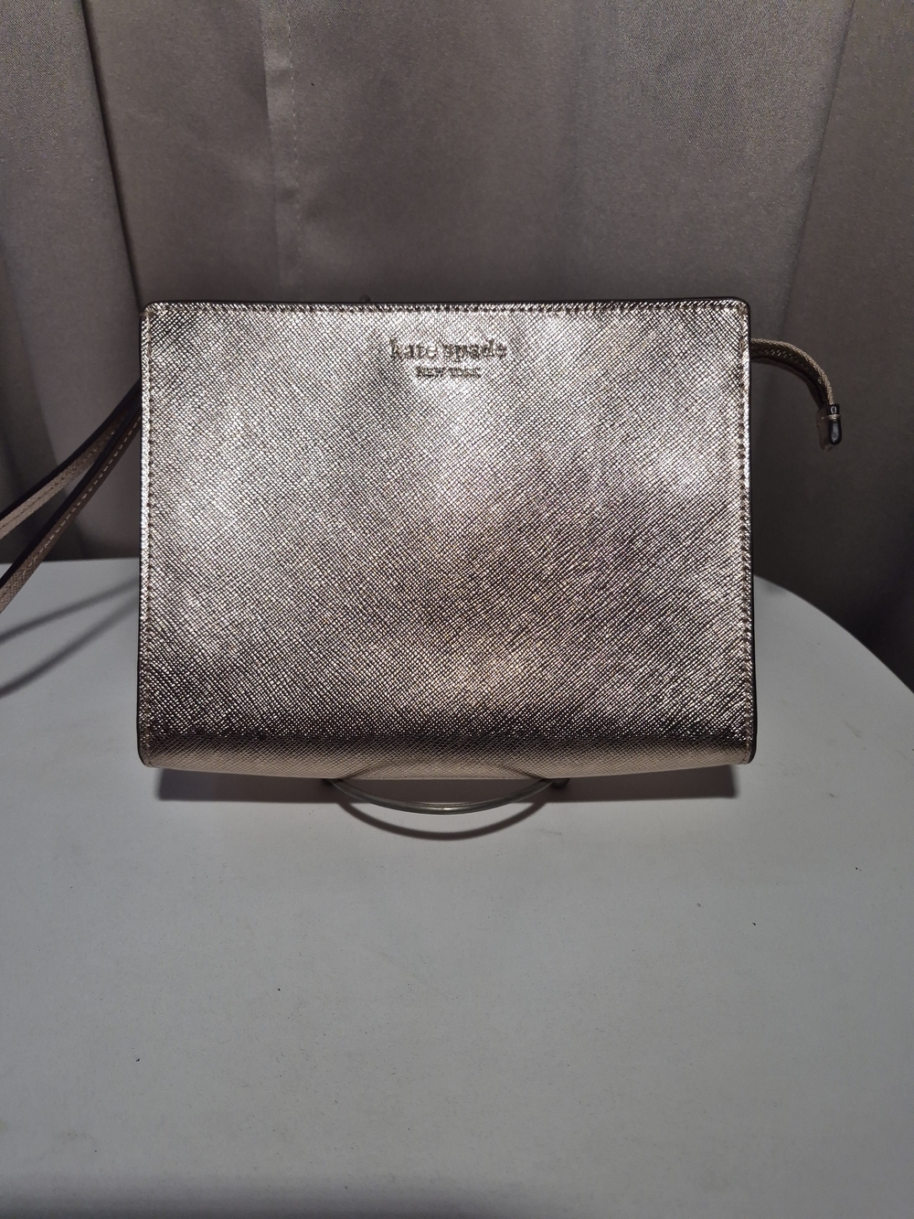 Kate Spade Spencer Metallic Saffiano Leather Wristlet
